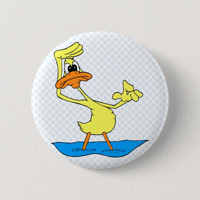 Doris Duck 6 Cm Round Badge (Front)