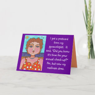 DORIS:  I got a postcard... - greeting card