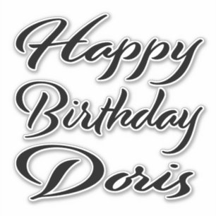 Doris Name First Name black Sticker Birthday