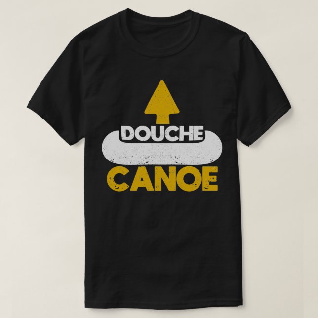 Dork Canoe Self Deprecating Arrow Up Funny T-Shirt (Design Front)