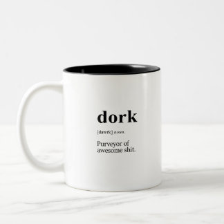 Dork definition Two-Tone coffee mug