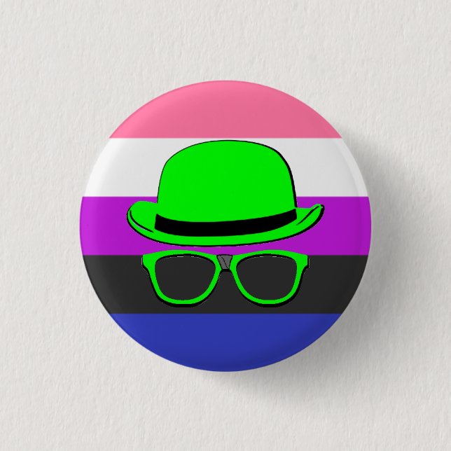 Dork Night Genderfluid Pride Button (Front)