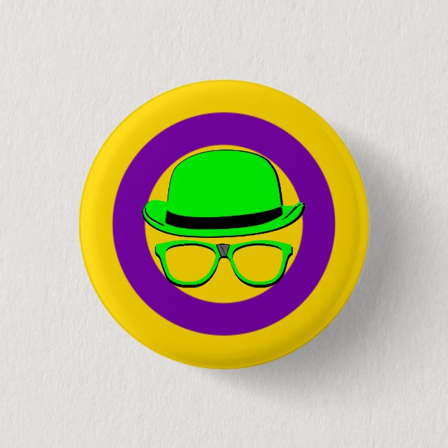 Dork Night Intersex Pride Button (Front)