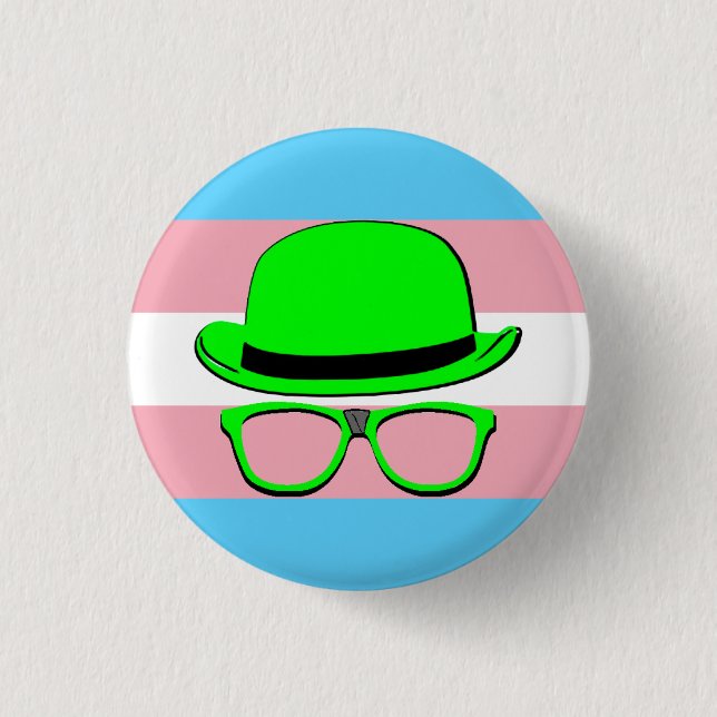 Dork Night Trans Pride Button (Front)