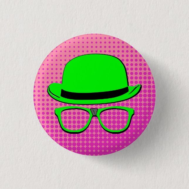 Dork Night Trivia Retro Geek Button (Front)