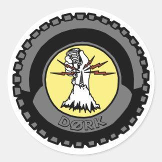 DORK with a zero Classic Round Sticker