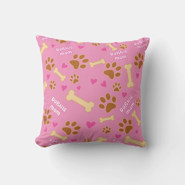 Dorkie Dog Breed Mum Gift Idea Cushion (Front)
