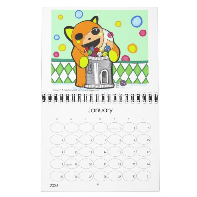 Dorkling 2013 Monthly Wall Calendar humour comic (Jan 2026)