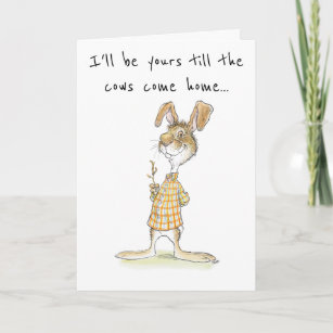 Dorky Rabbit Love Card