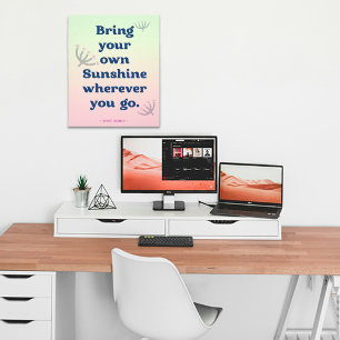 Dorm Decor Positive Vibe Mimosa Custom Name Poster
