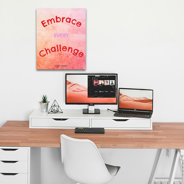 Dorm Decor Positive Vibe Quote Custom Name Poster (Creator Uploaded)