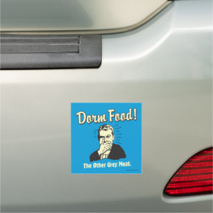 Dorm Food: Other Grey Meat Car Magnet