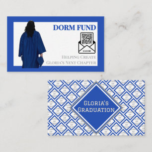 Dorm Fund Graduation QR Code Insert Blue Grey