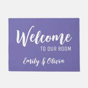 Dorm room doormat with name(s)