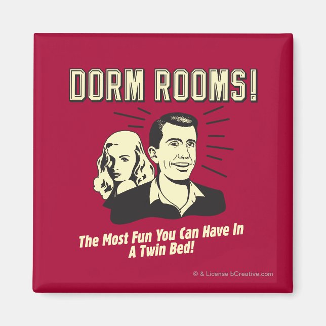 Dorm Room: Most Fun Twin Bed Magnet (Front)