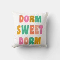 Dorm Sweet Dorm Colourful Lettering Green Pink