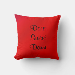 Dorm Sweet Dorm FUN Red Personalised Square  Cushion