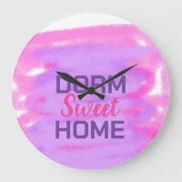 Dorm sweet dorm pink purple watercolor text