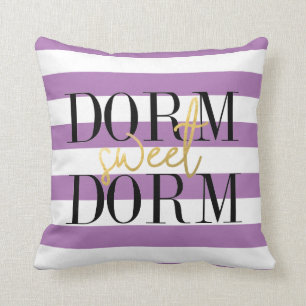 Dorm Sweet Dorm   Purple Stripes Cushion