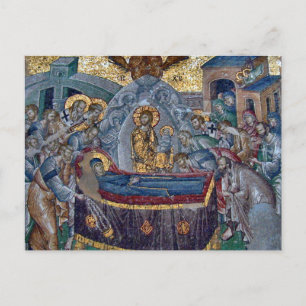 Dormition of the Theotokos Byzantine Mosaic Postcard