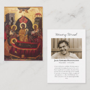 Dormition of the Theotokos Funeral Prayer Card