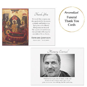 Dormition of the Theotokos Orthodox Funeral        Thank You Card