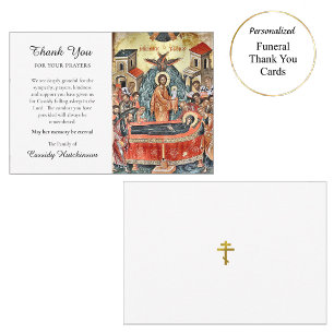 Dormition of the Theotokos Orthodox Funeral Thank You Card