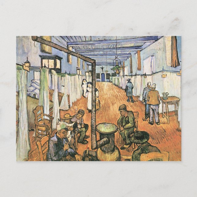 Dormitory in the Hospital in Arles by van Gogh Postcard (Front)