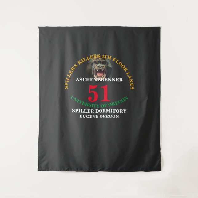 DORMITORY UNIVERSITY OF OREGON Team JERSEY Tapestry (Front)