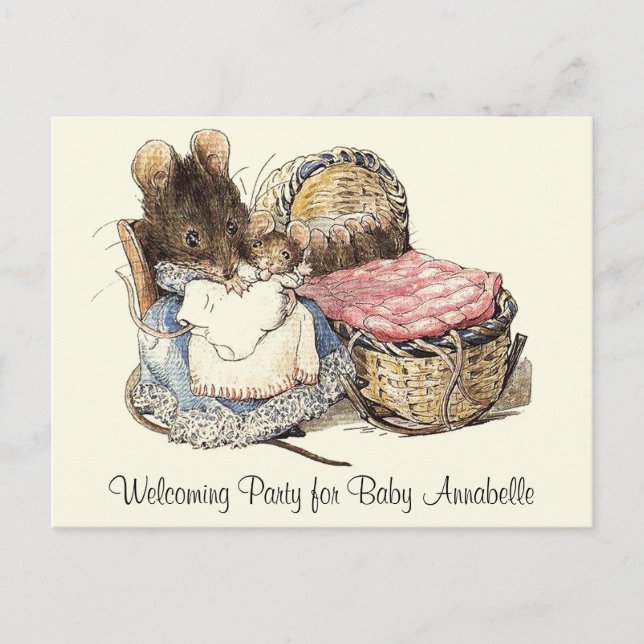 Dormouse Baby Shower Welcoming Party Invitation (Front)