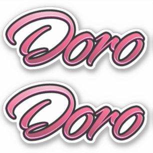 Doro faded pink sticker sticker embroiderset