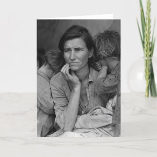 Dorothea Lange's Migrant Mother Florence Thompson Card
