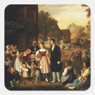 Dorothea's Farewell, from Goethe's 'Hermann and Do Square Sticker