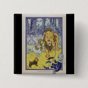 Dorothy and the Cowardly Lion from Wizard of Oz 15 Cm Square Badge