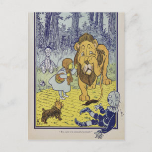 Dorothy and the Cowardly Lion from Wizard of Oz Postcard