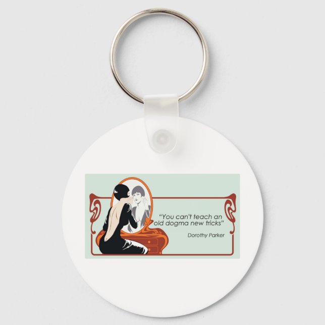 Dorothy Parker Quote Key Ring (Front)