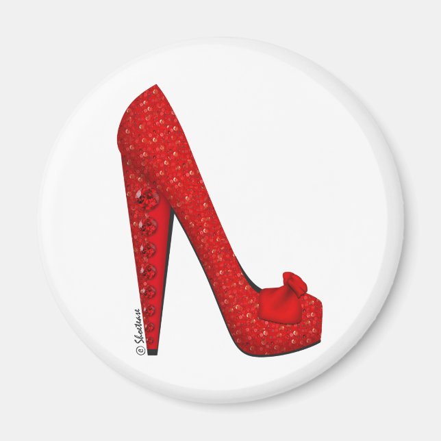 Dorothy Ruby Pump Magnet (Front)