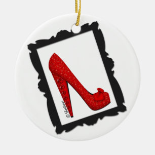 Dorothy's Framed Ruby Red Heel Ornament