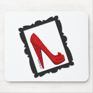 Dorothy's Framed Ruby Red Heels Mouse Mat