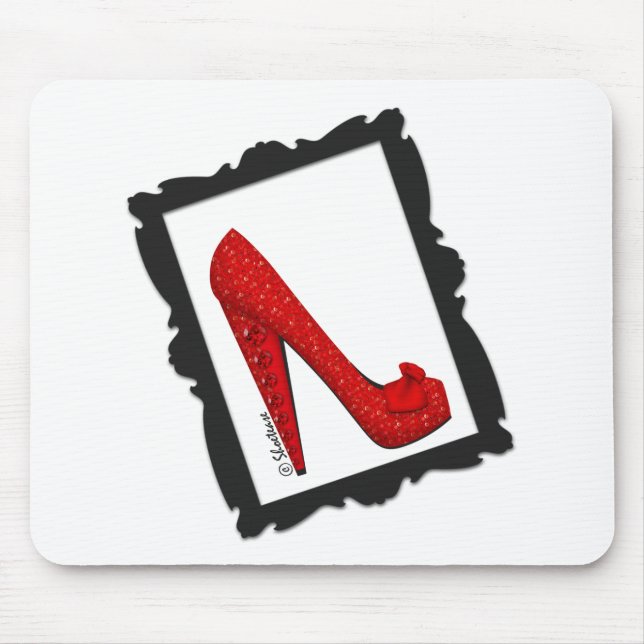 Dorothy's Framed Ruby Red Heels Mouse Mat (Front)