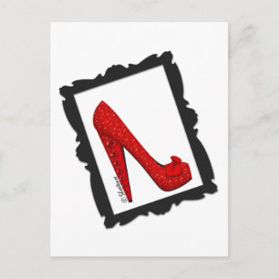 Dorothy's Framed Ruby Red Heels Postcard