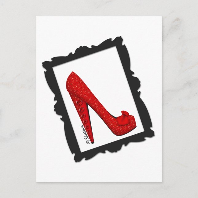 Dorothy's Framed Ruby Red Heels Postcard (Front)