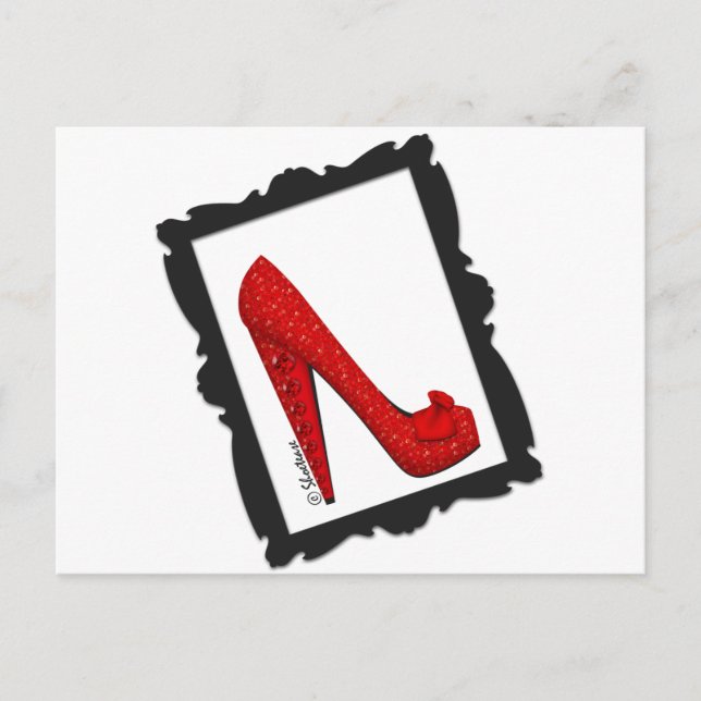 Dorothy's Framed Ruby Red Heels Postcard (Front)