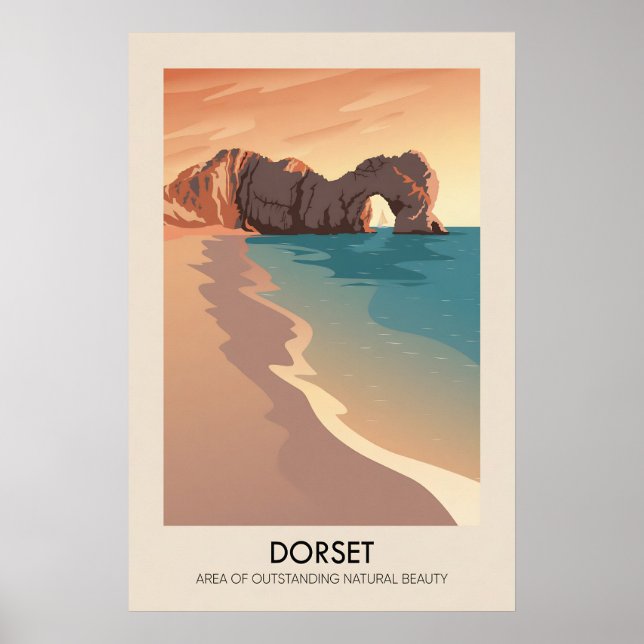 Dorset AONB Travel Poster (Front)