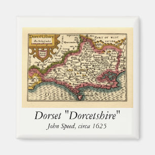 Dorset Dorsetshire County England Old Historic Map Magnet