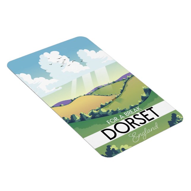 Dorset England travel poster Magnet (Right Side)