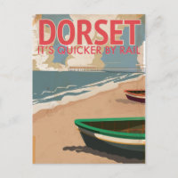 Dorset, England Vintage locomotive Travel Poster