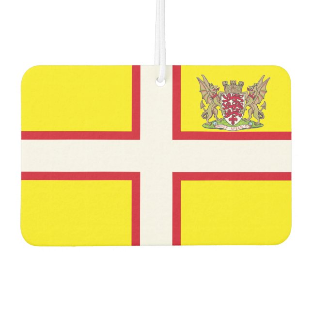 Dorset flag-coat of arms car air freshener (Front)