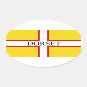 Dorset flag oval sticker