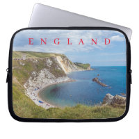 Dorset Man O'War Beach view laptop case
